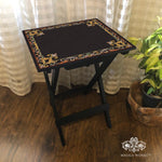 Black Grunge Folding Table