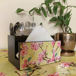 Cherry Blossom Cutlery Stand with Tissue Paper Holder