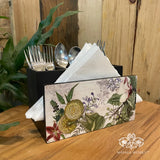 Vintage Floral Bunches Cutlery Stand with Tissue Paper Holder