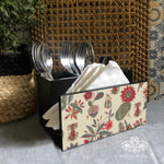 Botanical Chintz Cutlery Stand with Tissue Paper Holder