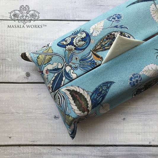 Azure Foliage  Fabric Tissue Box Cover