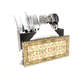 Delicate Floral Cutlery Stand with Tissue Paper Holder