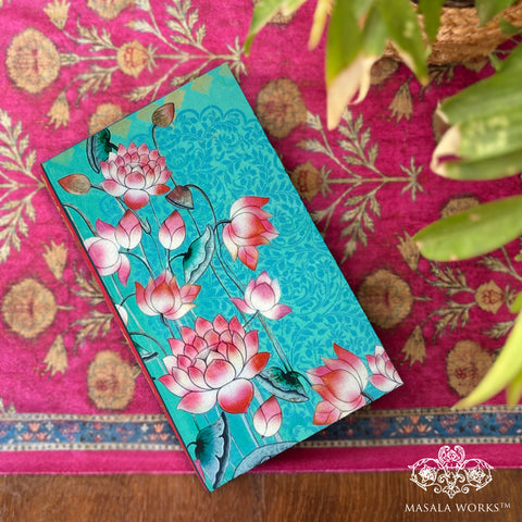 Pichwai Lotus Book Shaped Box