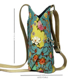 Floral Grunge Water Bottle sling with Mobile Holder