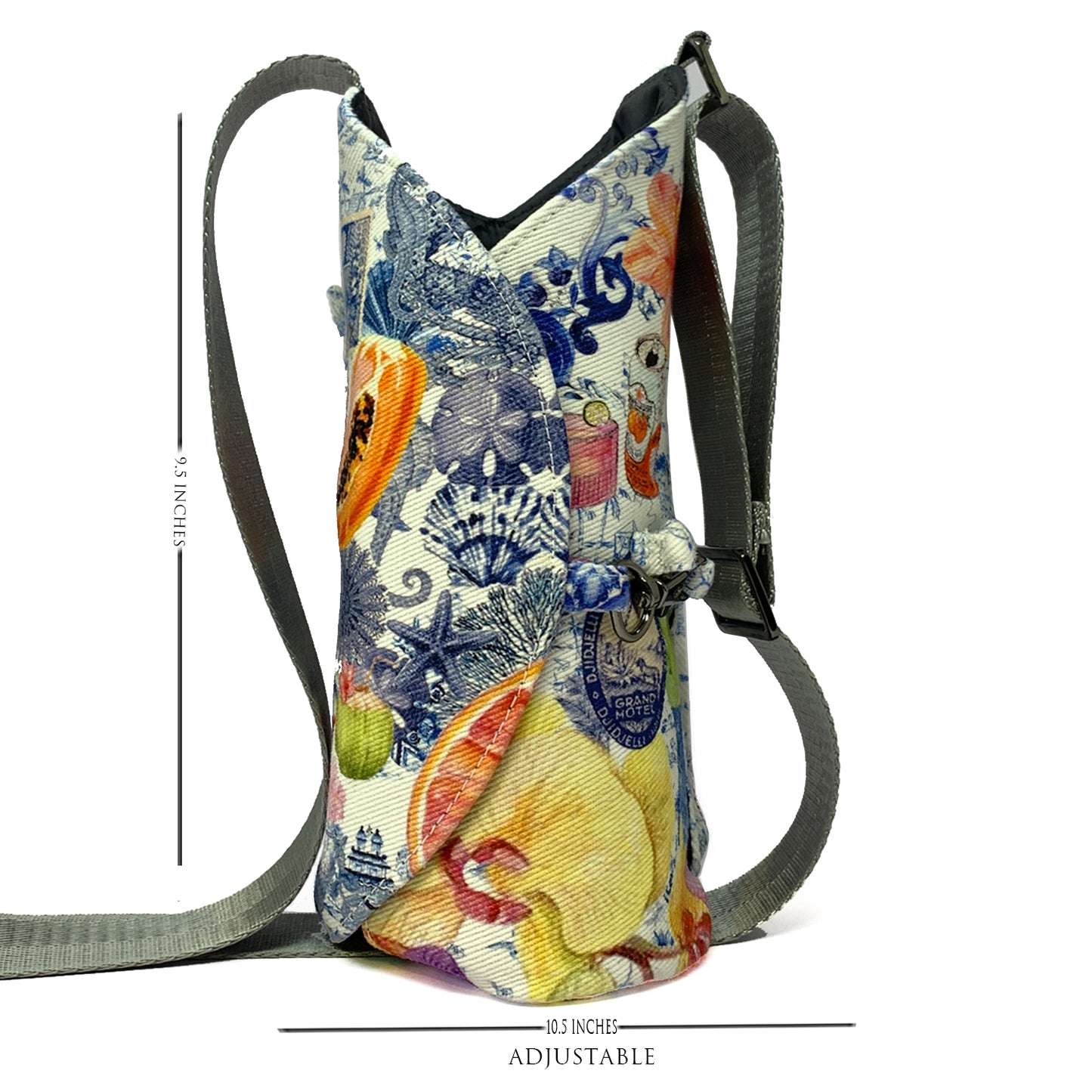 Radiant Garden On Ink Water Bottle sling with Mobile Holder