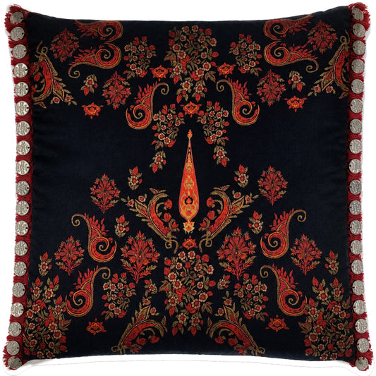 Black Pashmina Cushions Cover