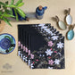 Midnight Blooms Set Of 6 Table Napkins