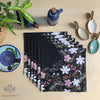 Midnight Blooms Set Of 6 Table Napkins