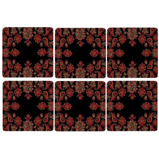 Black Pashmina Coasters