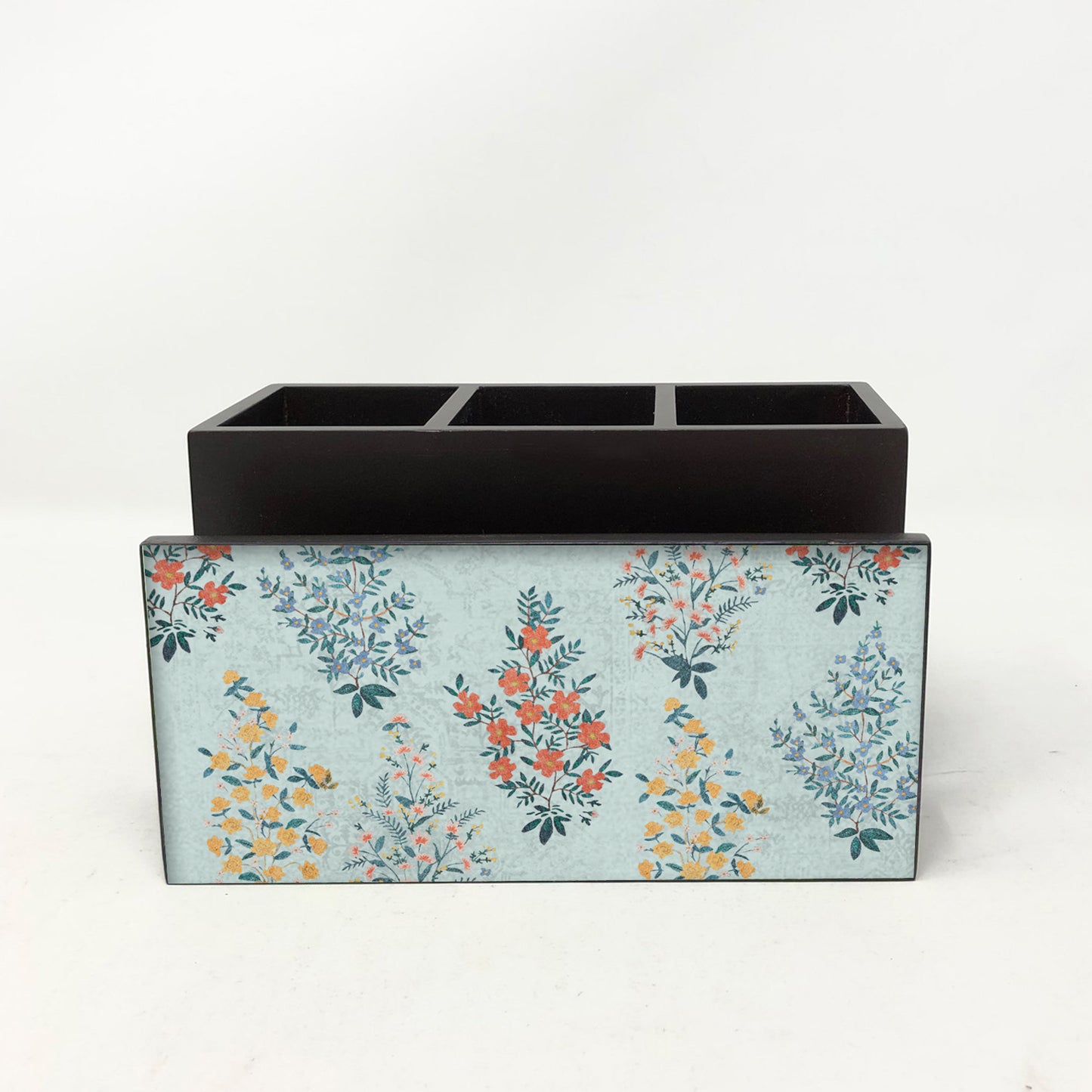 Floral Bushes Cutlery Stand with Tissue Paper Holder