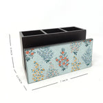 Floral Bushes Cutlery Stand with Tissue Paper Holder
