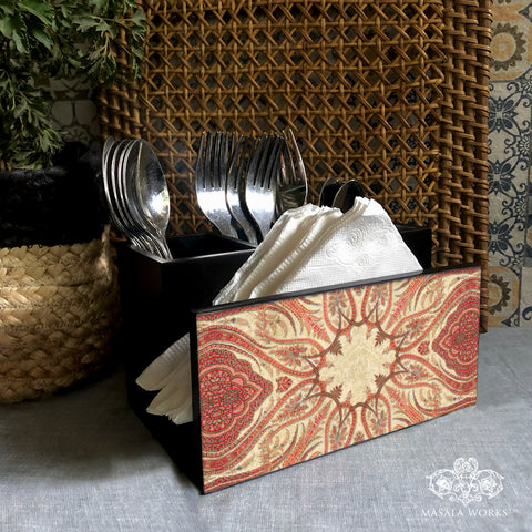 Paisley Jaal Stand with Tissue Paper Holder