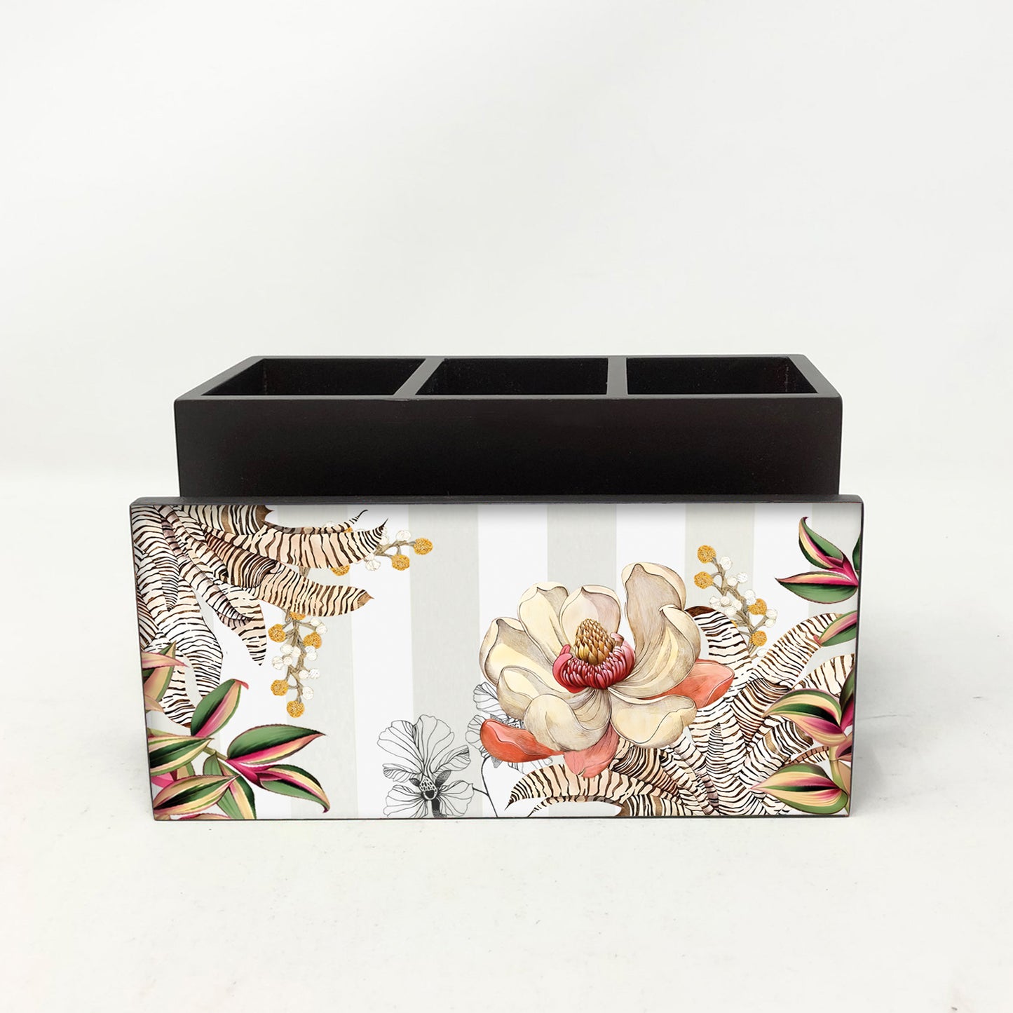 Tropical Hues Cutlery Stand with Tissue Paper Holder
