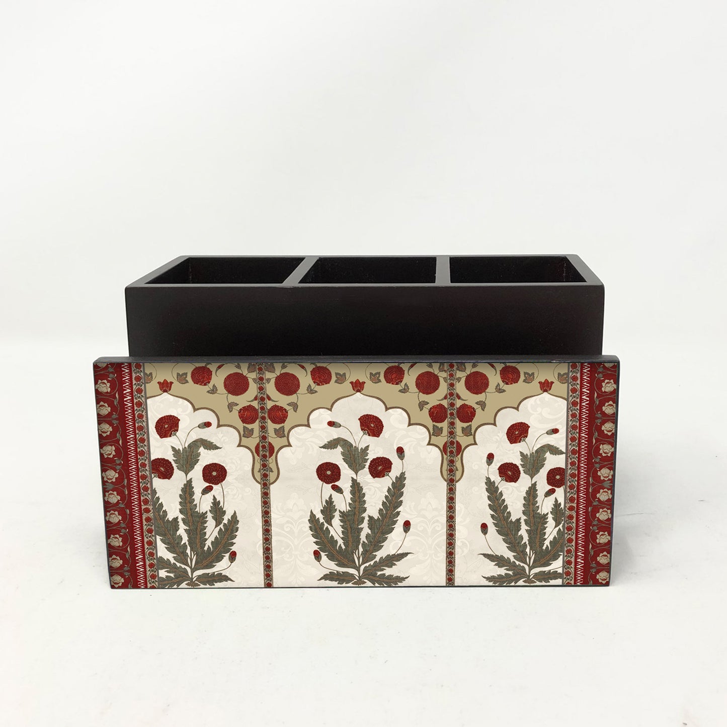 Jaipur Boota Cutlery Stand with Tissue Paper Holder