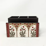Jaipur Boota Cutlery Stand with Tissue Paper Holder