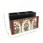 Jaipur Boota Cutlery Stand with Tissue Paper Holder