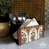 Jaipur Boota Cutlery Stand with Tissue Paper Holder