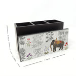 Majestic Elephant Cutlery Stand with Tissue Paper Holder