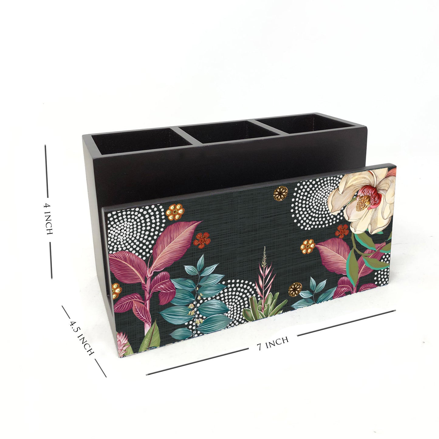 Midnight Foliage Cutlery Stand with Tissue Paper Holder