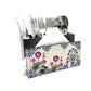 Enchanted Lotus Cutlery Stand with Tissue Paper Holder.