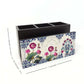 Enchanted Lotus Cutlery Stand with Tissue Paper Holder.