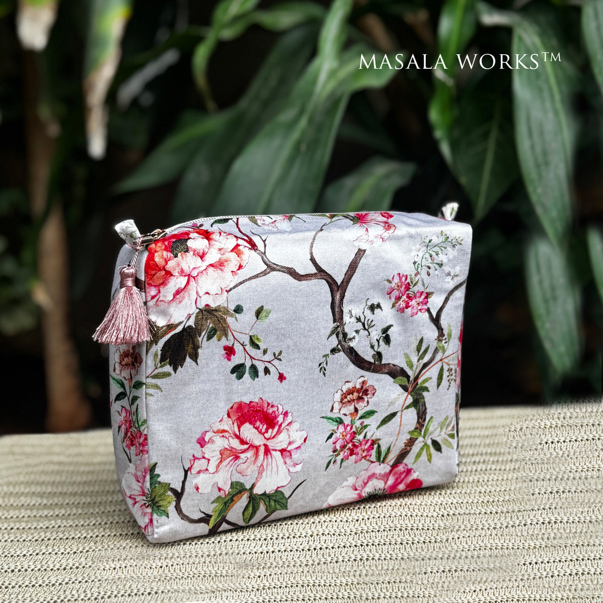 Blush Botanica Square Pouch - Large