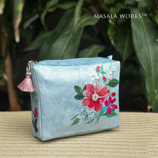 Whispering Blooms Square Pouch - Large