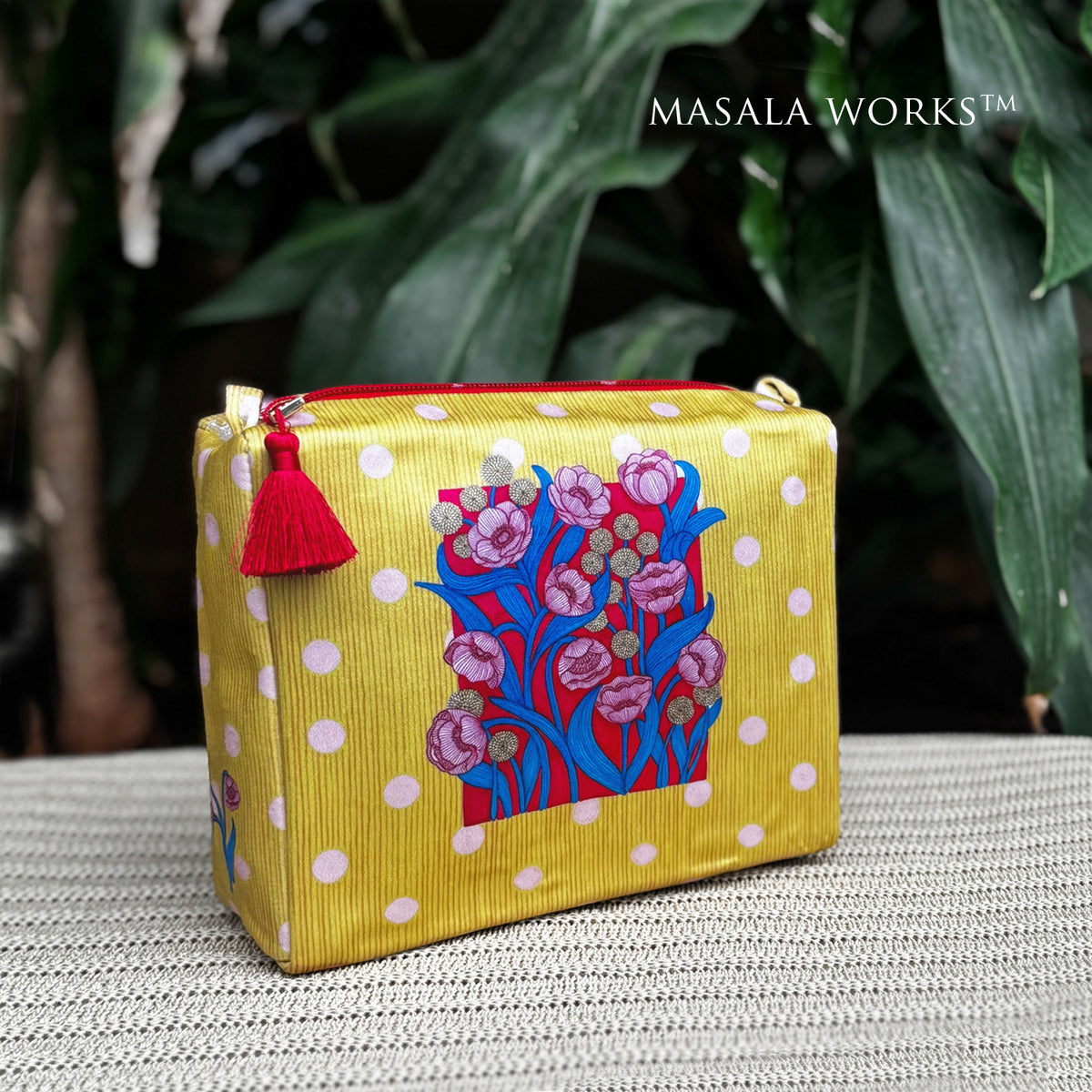 Bloom & Dot Square Pouch - Large