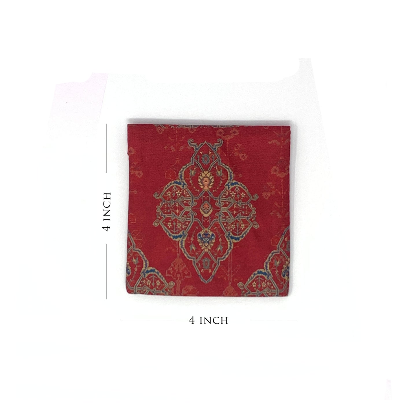 Ornate Mughal Boota Rust Gift Pouch - Mini