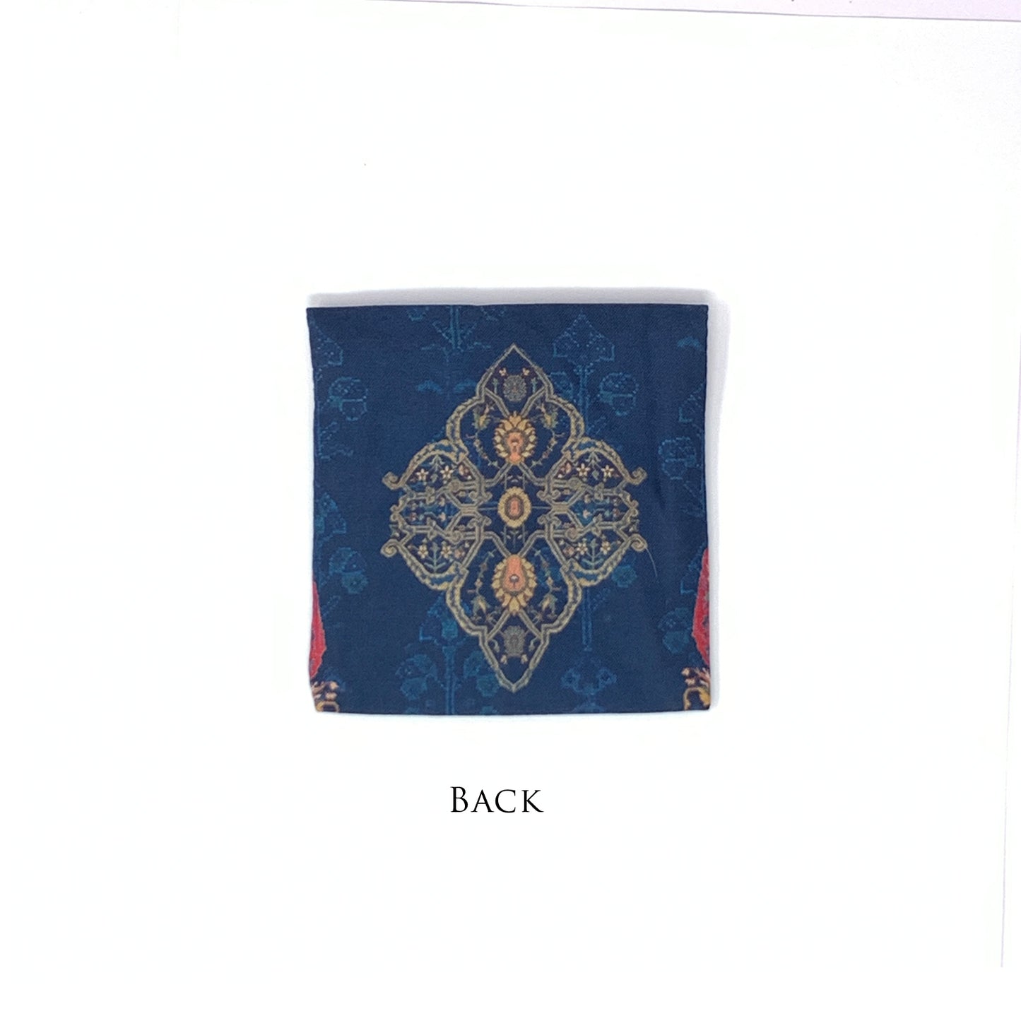 Ornate Mughal Boota Deep Blue Gift Pouch - Mini