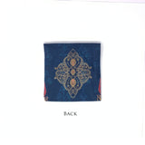 Ornate Mughal Boota Deep Blue Gift Pouch - Small