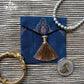 Ornate Mughal Boota Deep Blue Gift Pouch - Mini
