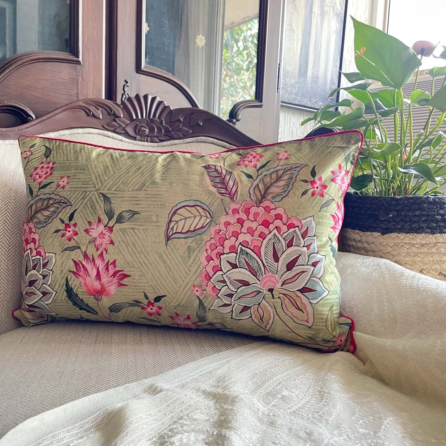 Pastel Asters Long Cushion Cover