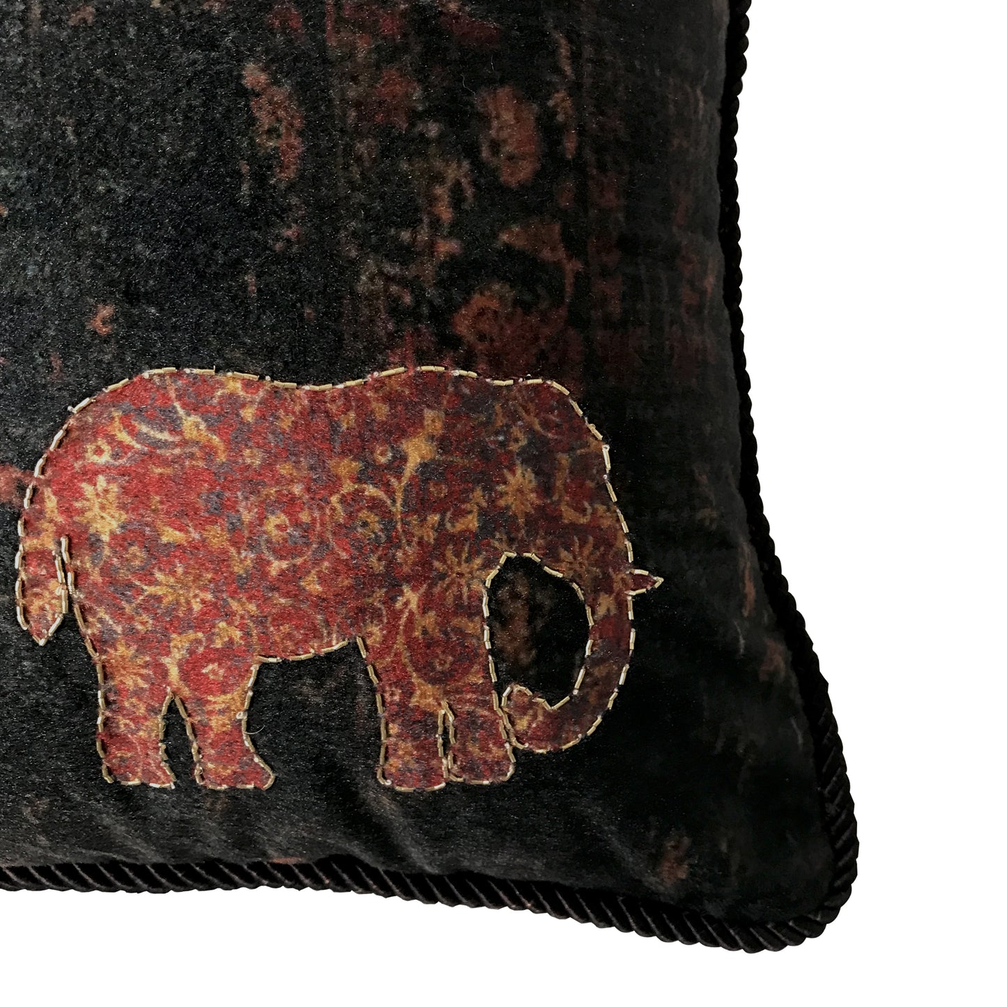 Ornate Elephant Cushion Cover