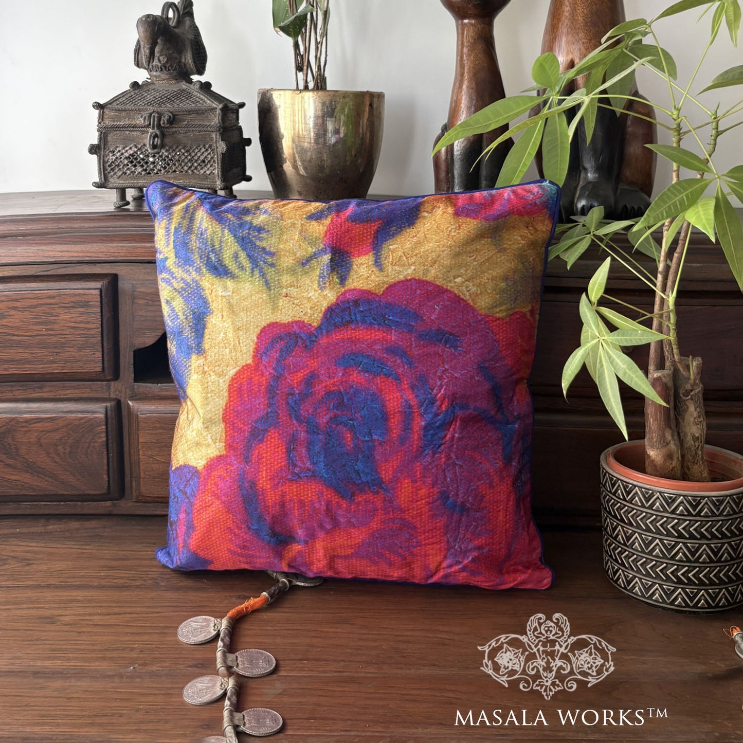 Bohemian Rose Cushion Cover Small