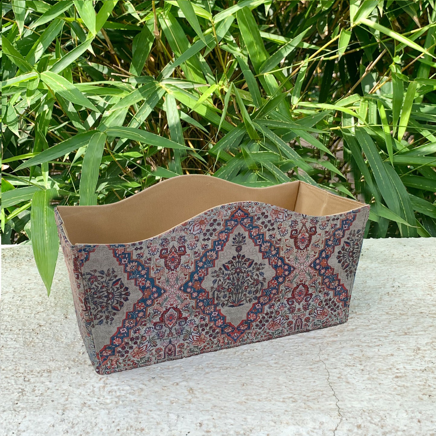 Classic Persian Kilim Hamper Basket