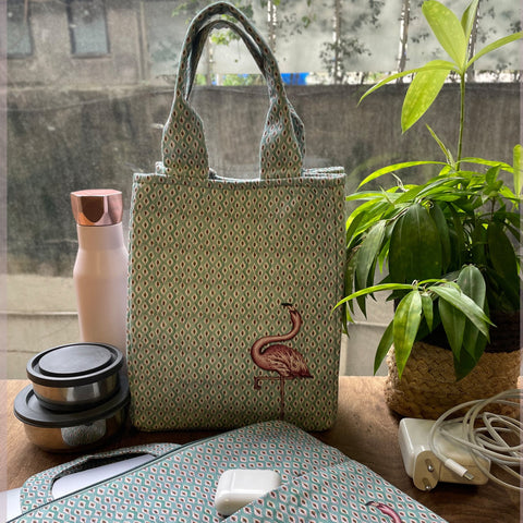 Flamingo Lunch /Laptop Co-ord Gift Set