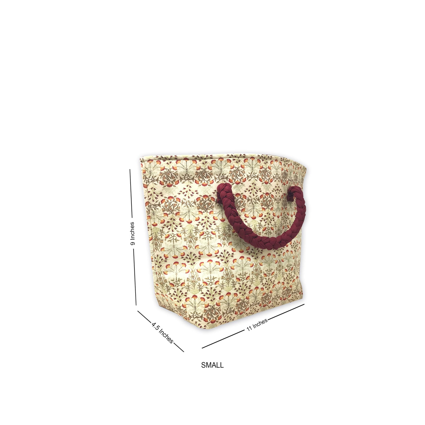 Delicate Floral Roll down Bag/Basket