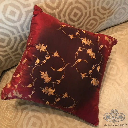 Embellished Ombre Jaal Embroidered Cushion Cover  1 Last Pice