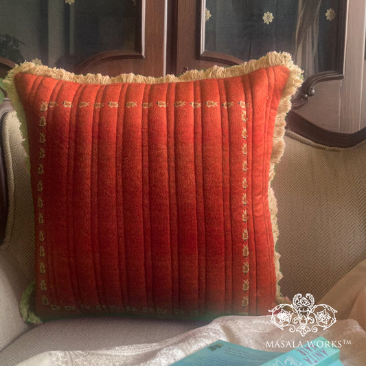 Quilted Little Fishes Border Cushion Cover