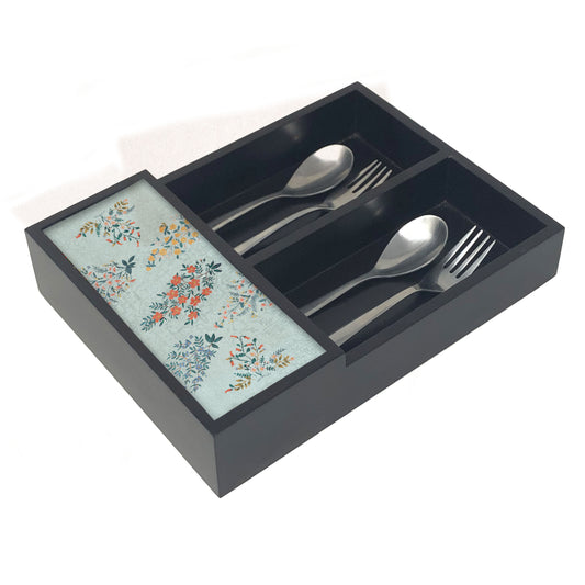 Floral Bushes Cutlery Tray