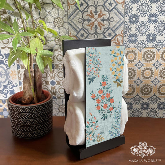 Floral Bushes Cloth Napkin Stand
