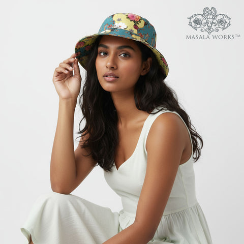 Floral Grunge Bucket Hat