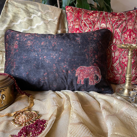 Ornate Elephant Cushion Cover long