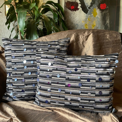 Retro Bling embroidered Cushion Cover