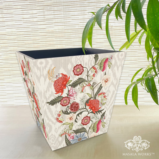 Ikat Chintz Dustbin