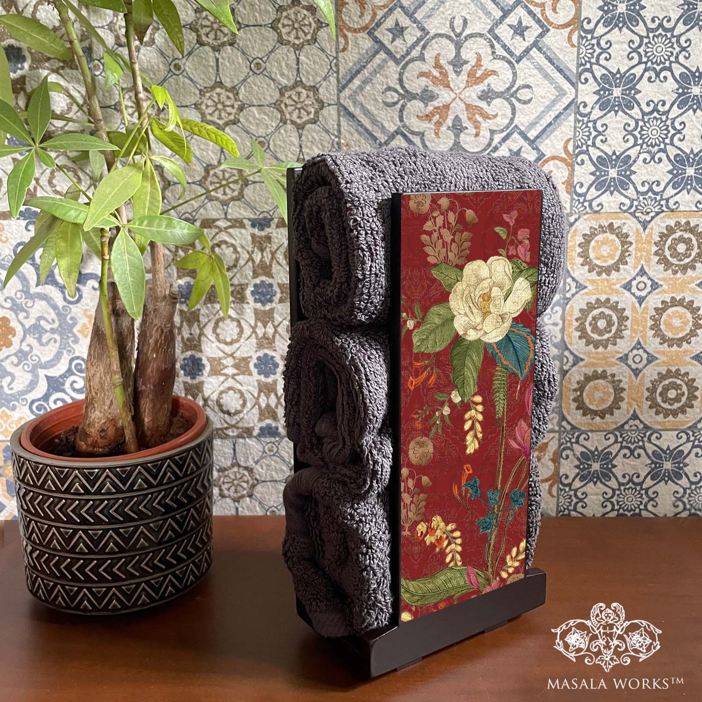 Indian Mogra Cloth Napkin Stand