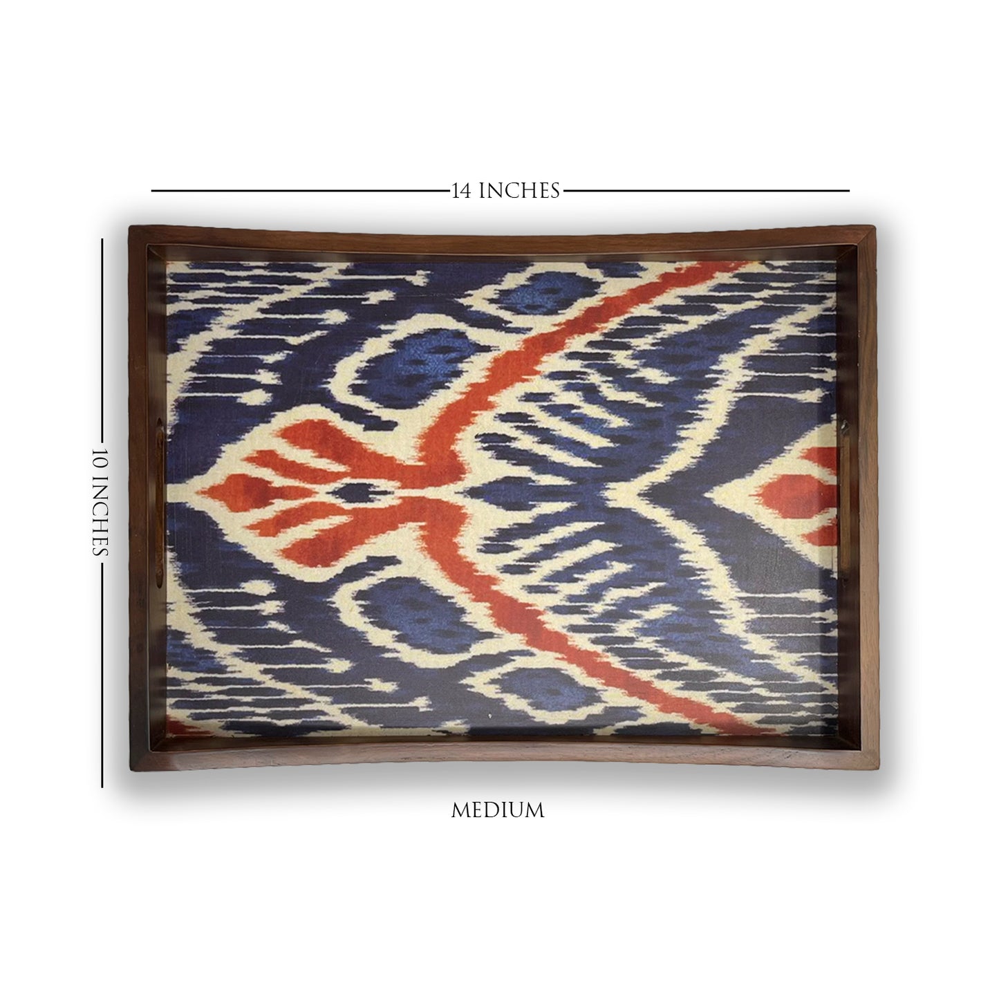 Indigo Rhythm Ikat Tray Set