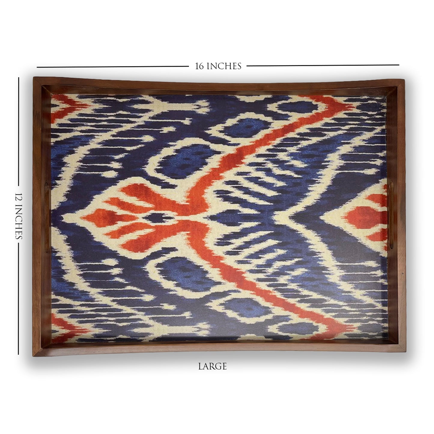 Indigo Rhythm Ikat Tray Set