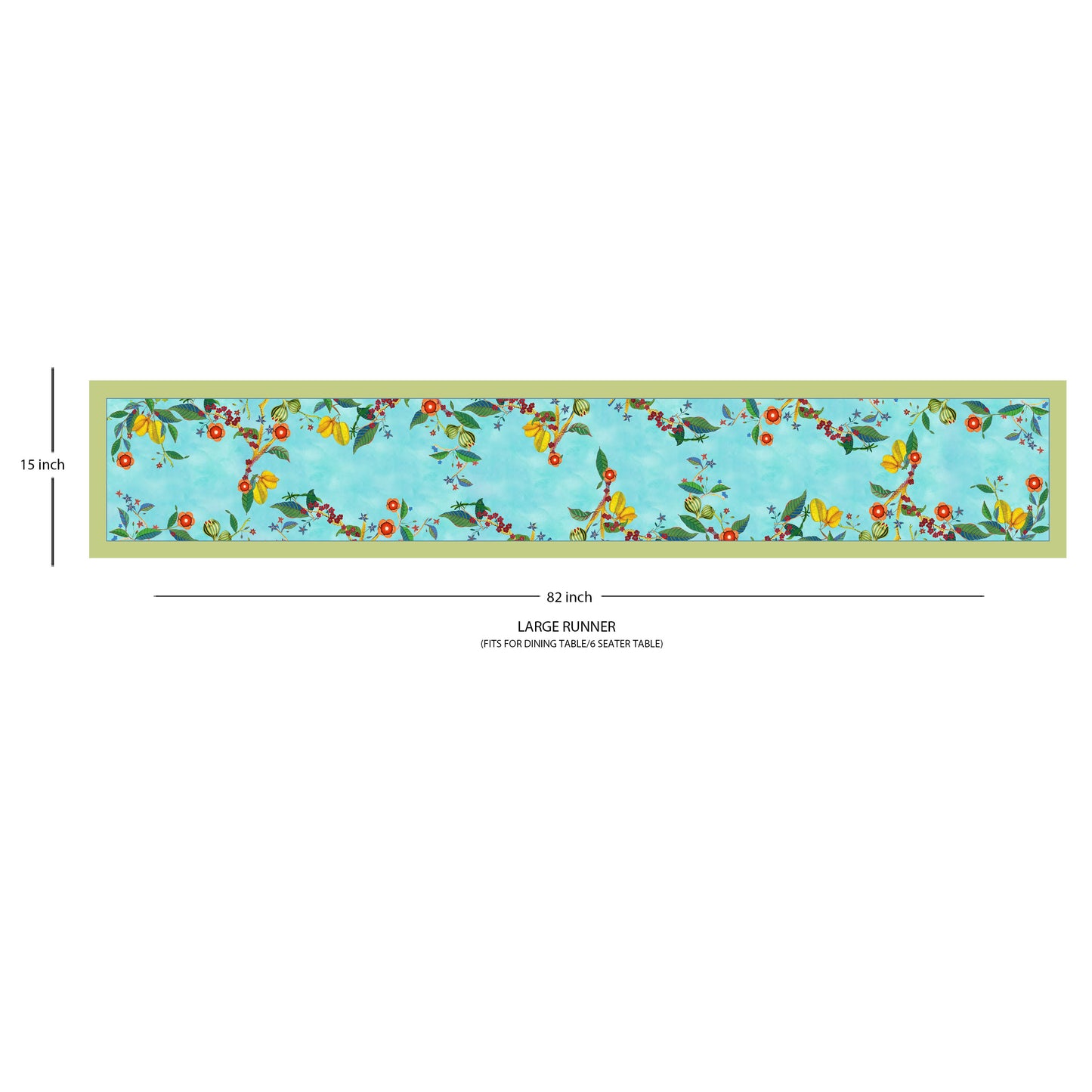 Tropical Fruit Canopy Cotton Table Runner